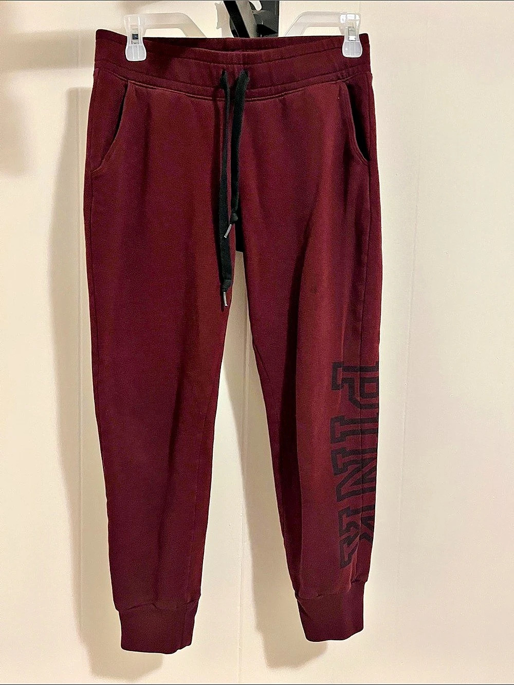 PINK Burgundy Jogger Pants Size Small